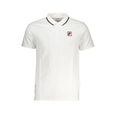 Fila Sleek White Cotton Polo with Contrast Accents -   -  Fila.